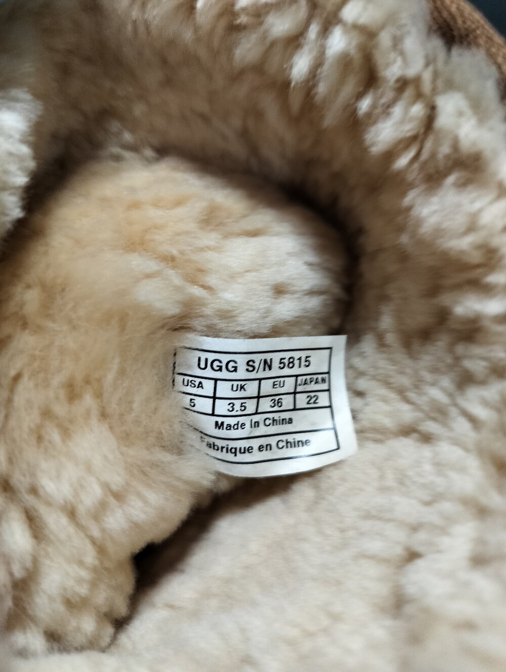 Ugg Australia 100% Genuine Sheepskin & Leather High Tab Brown Boots - Size 5 - Picture 3 of 6